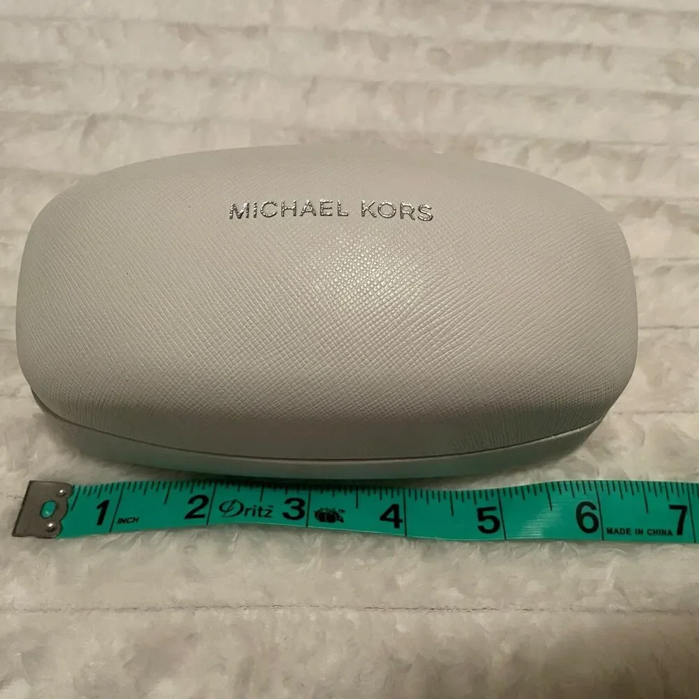 Michael Kors Clamshell Hard Large Sunglasses Eye Glasses Protective Case White